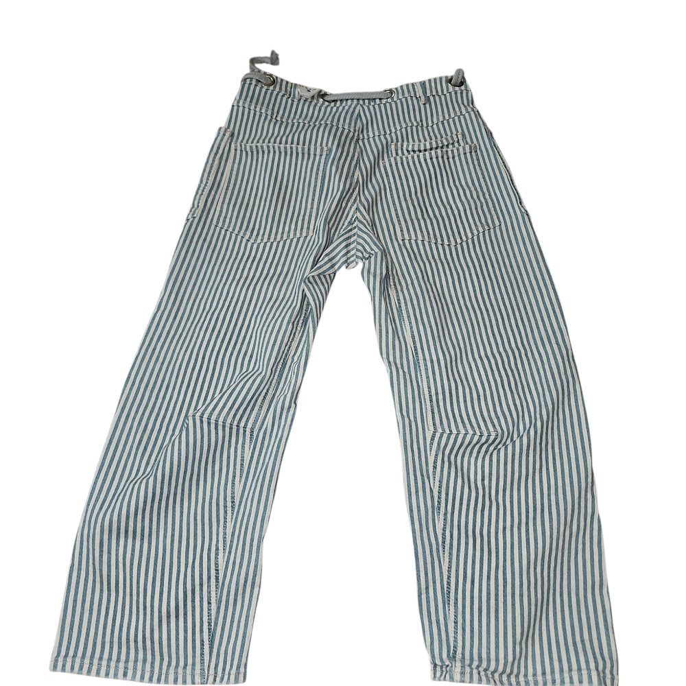 We The Free MOXIE RAILROAD SLUNG STRIPPED JEANS - Picture 3 of 4